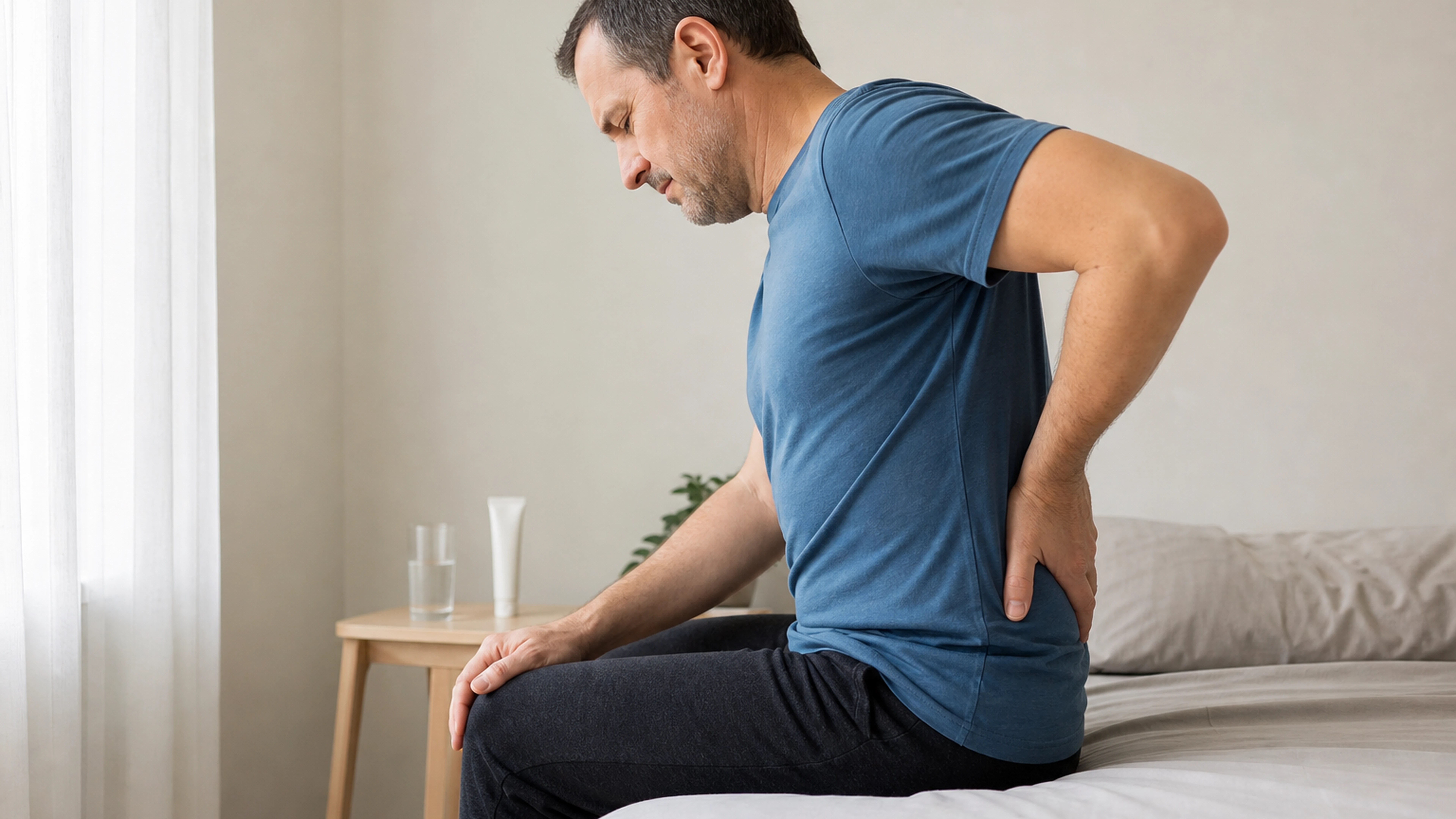 Illustration éditoriale pour l’article « Sciatique et cortisone : comment calmer l'inflammation »