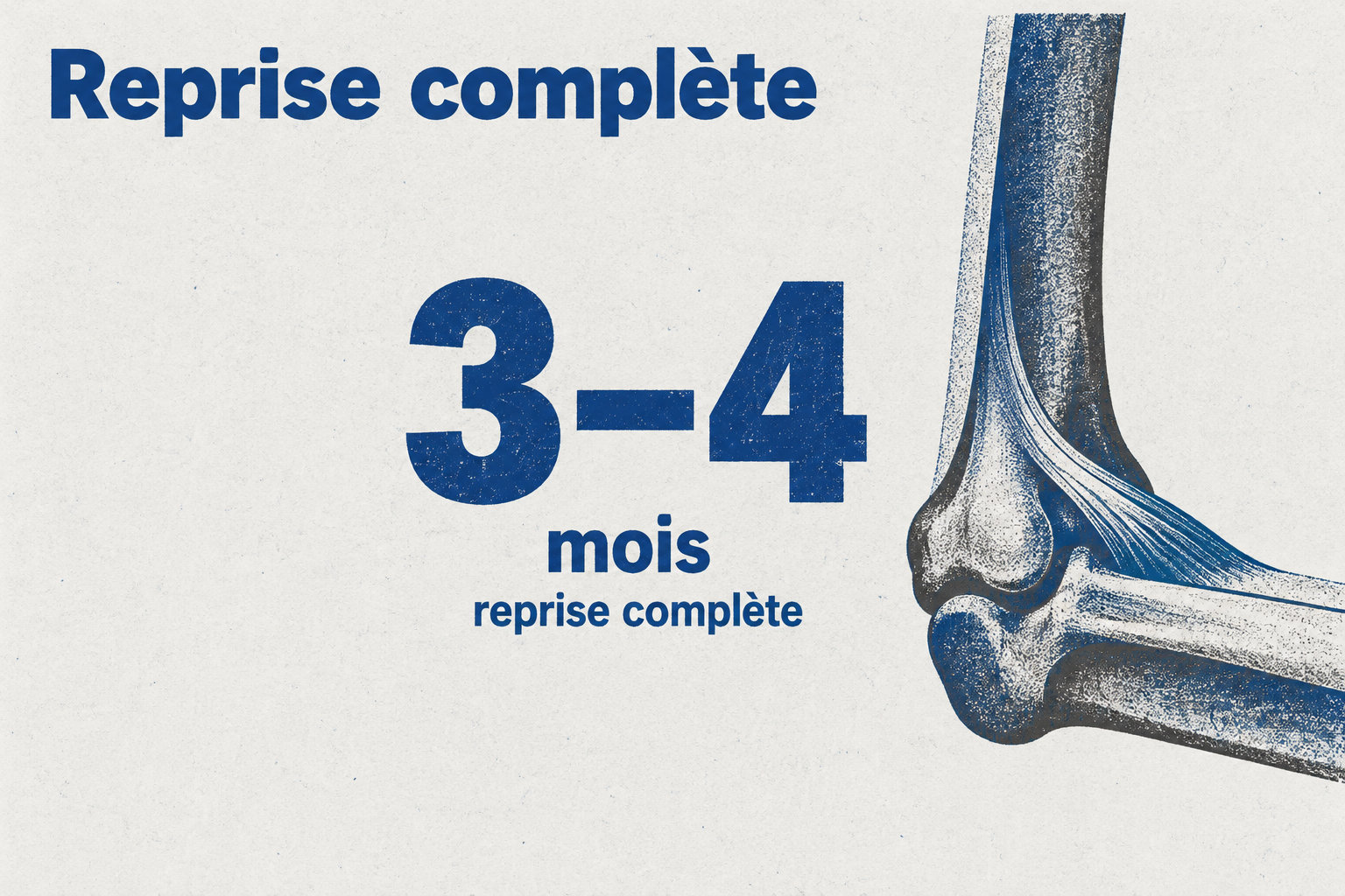 Après une ténodèse du long biceps, la reprise complète se situe souvent autour de 3 à 4 mois.